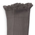 Collegien / Josephine Lace-Trim Ribbed Knee-high Socks - Pebble Gray